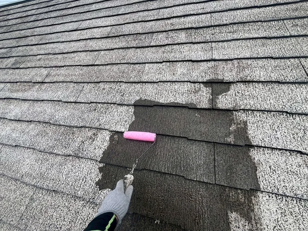 【熊本県 球磨郡 U様邸】屋根下塗り、付帯部ケレン、雨樋撤去