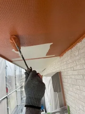 【福岡県 久留米市 K様邸】軒天塗装、養生