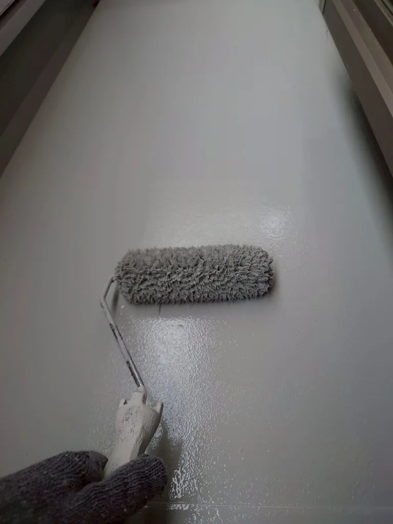 【福岡県 久留米市 K様邸】バルコニー防水塗装、屋根上塗り